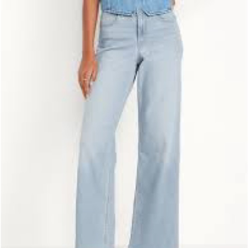 Old Navy Light Blue Wide-Leg Jeans